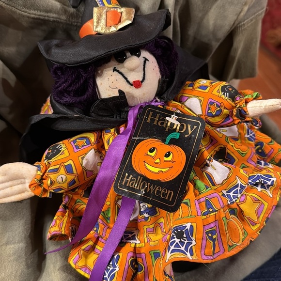 1998 Joelson Industries Plush Halloween Holiday Home Decor VTG Calico Yarn - Picture 11 of 11